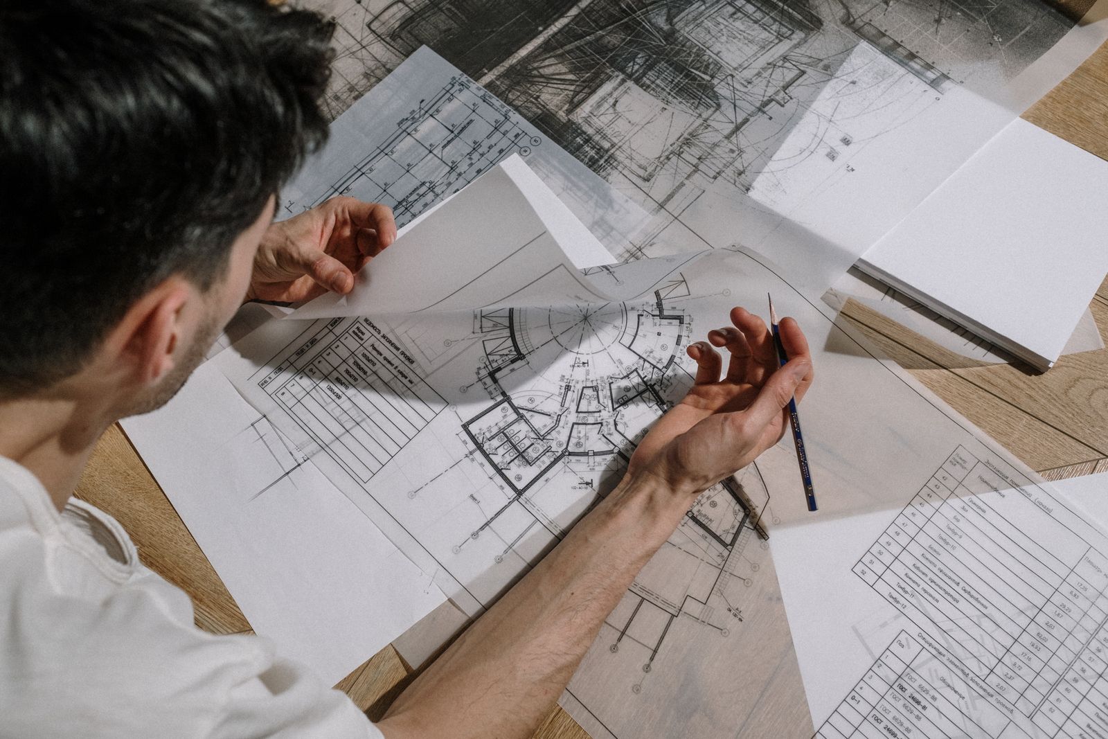 Designer sketching a concept